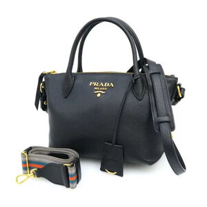 Prada Vitello Daino handbag black grained leather